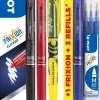 Pilot Frixion Clicker 3-pack med refill och överstrykningspenna