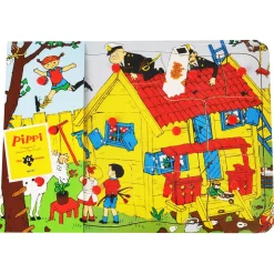 Pippi knoppussel trä 12 bitar, från 18 månader