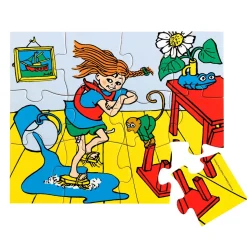 Pippi träpussel 12 bitar, från 3 år