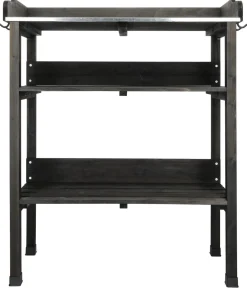 Planteringsbord utomhus svart, 76 x 37 x 92 cm