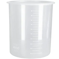 Plastburkar med lock och volymmarkering, 4-pack
