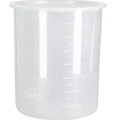 Plastburkar med lock och volymmarkering, 4-pack