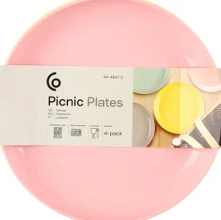 Plasttallrikar 20 cm, olika färger, 4-pack
