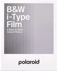 Polaroid i-Type svartvit film med vit ram, 8 bilder