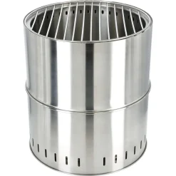 Portabel eldstad med grillgaller, utomhus, 38 x 44 cm