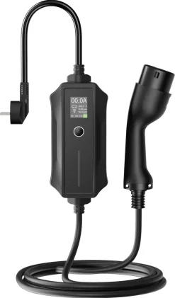 Portabel 1-fas laddare elbil typ 2, 230 V, 5 m