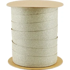 Presentband på rulle guld glitter 10 mm x 20 m