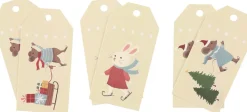 Presentetiketter barnmotiv FSC 4 x 8 cm 6-pack