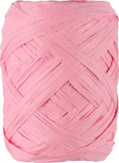 Presentsnöre på rulle, papper, rosa, 20 m