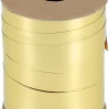Presentsnöre på rulle, plast, guld, 20 m