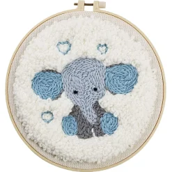 Punch Needle broderikit djurmotiv, för vuxna