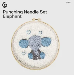 Punch Needle broderikit djurmotiv, för vuxna