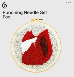 Punch Needle broderikit djurmotiv, för vuxna