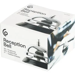 Receptionsklocka metall, 8,5 cm