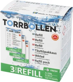 Refill med doft till luftavfuktare Torrbollen, 3-pack