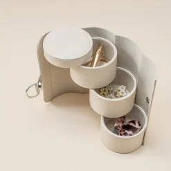 Resesmyckeskrin hopvikbart, 3 våningar, konstläder