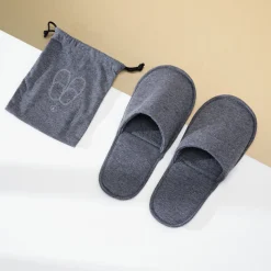 Resetofflor, gästtofflor, spatofflor, återanvändbara, grå