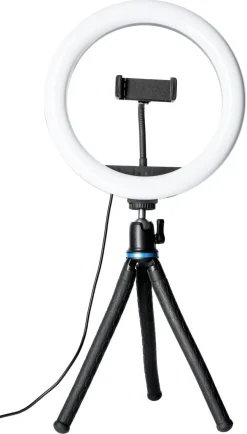Ringlight mobil med octopus tripod LED 10 tum
