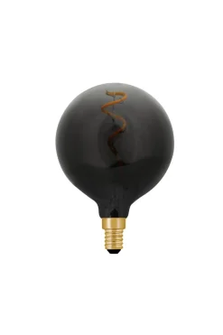 Rökfärgad globlampa LED E14 Smokey, svart, 80 mm