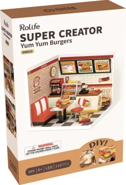 Rolife Super Creator miniatyrrum Yum Yum Burgers, från 12 år