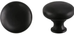 Rund knopp, svart smide