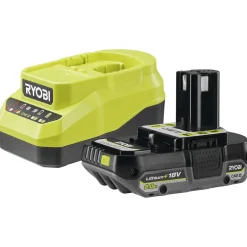 Ryobi batteri och laddare 18 V 2,0 Ah ONE+, RC18120A-120C