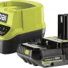 Ryobi Compact RC18120-120C batteri och laddare 18 V
