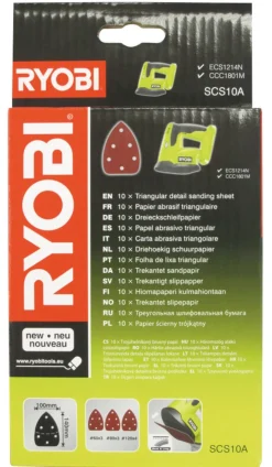 Ryobi Multislip slippapperssortiment SCS10A, 140x100 mm, 10-pack