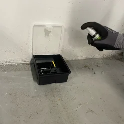 SafeTrap fälla och depåspray, lockbete för möss