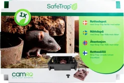 SafeTrap råttfälla med 1 Snap-trap fälla för bete