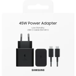 Samsung Power Adapter 45 W med USB-C-kabel, svart