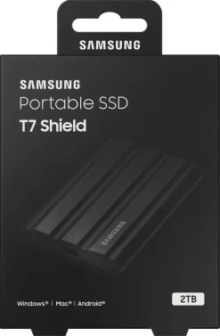 Samsung T7 Shield SSD, svart