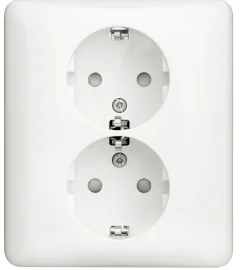 Schneider Exxact 2-vägs infällt vägguttag, 1-pack