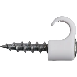Schneider skruvklammer för rund kabel 8-12 mm, vit