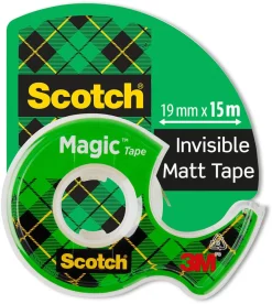 Scotch Magic transparent tejphållare med tejp, 15 m