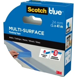 ScotchBlue blå maskeringstejp utomhus, smal 24 mm x 41 m