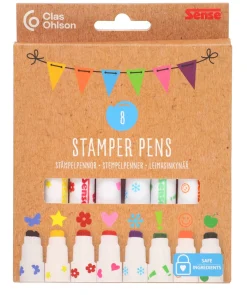 Sense stämpelpennor med motiv, 8-pack