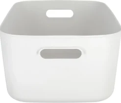 Serenity förvaringslåda i plast utan lock, vit