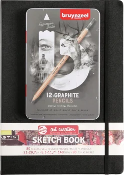 Set med skissblock och 12 grafitpennor, Talens