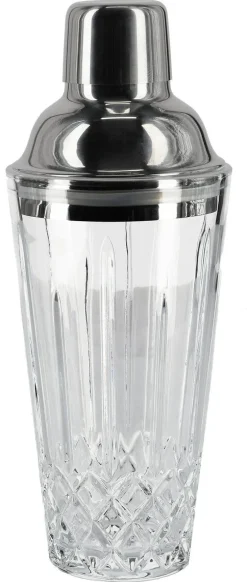 Shaker drink och cocktail, glas och rostfritt stål, 400 ml