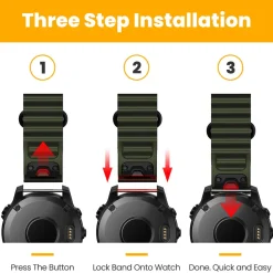 Silikonarmband för Garmin 26 mm, Quick release