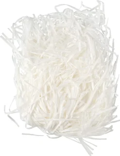 Silkespapper i strimlor, vit