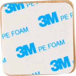 Självhäftande badrumskrok enkel, bambu och svart metall