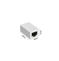 Skarvdon RJ45 hona-hona guldpläterad