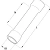 Skarvhylsa 2,5 mm isolerad blå, 10-pack