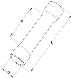 Skarvhylsa 6 mm isolerad gul, 10-pack