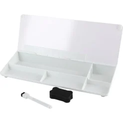 Skrivbordsställ med whiteboard i glas, 40 cm
