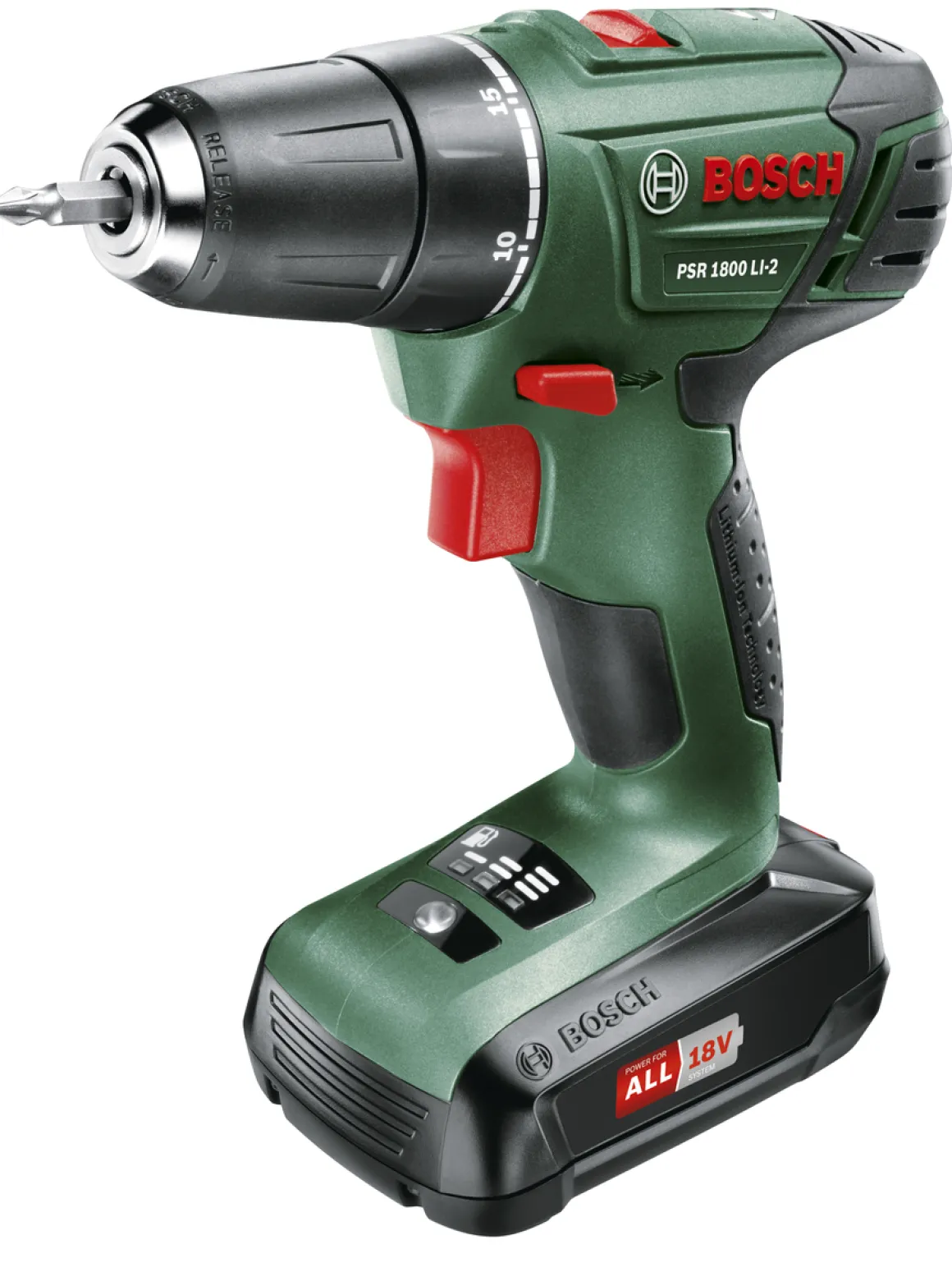 Skruvdragare Bosch PSR 1800 LI-2 med Step & Workbox