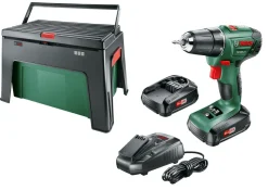 Skruvdragare Bosch PSR 1800 LI-2 med Step & Workbox