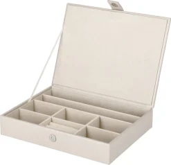 Smyckesförvaring, smyckesbricka med lock, stapelbar